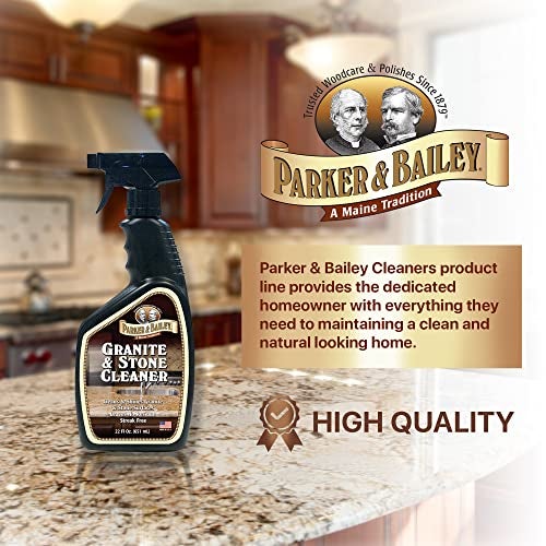 Parker Bailey Parker & Bailey Granite & Stone Cleaner - Countertop Kitchen Island Cleaning Spray Marble Tile Slate Quartz Daily Bathroom Counter -White, 24 Oz - Image 4