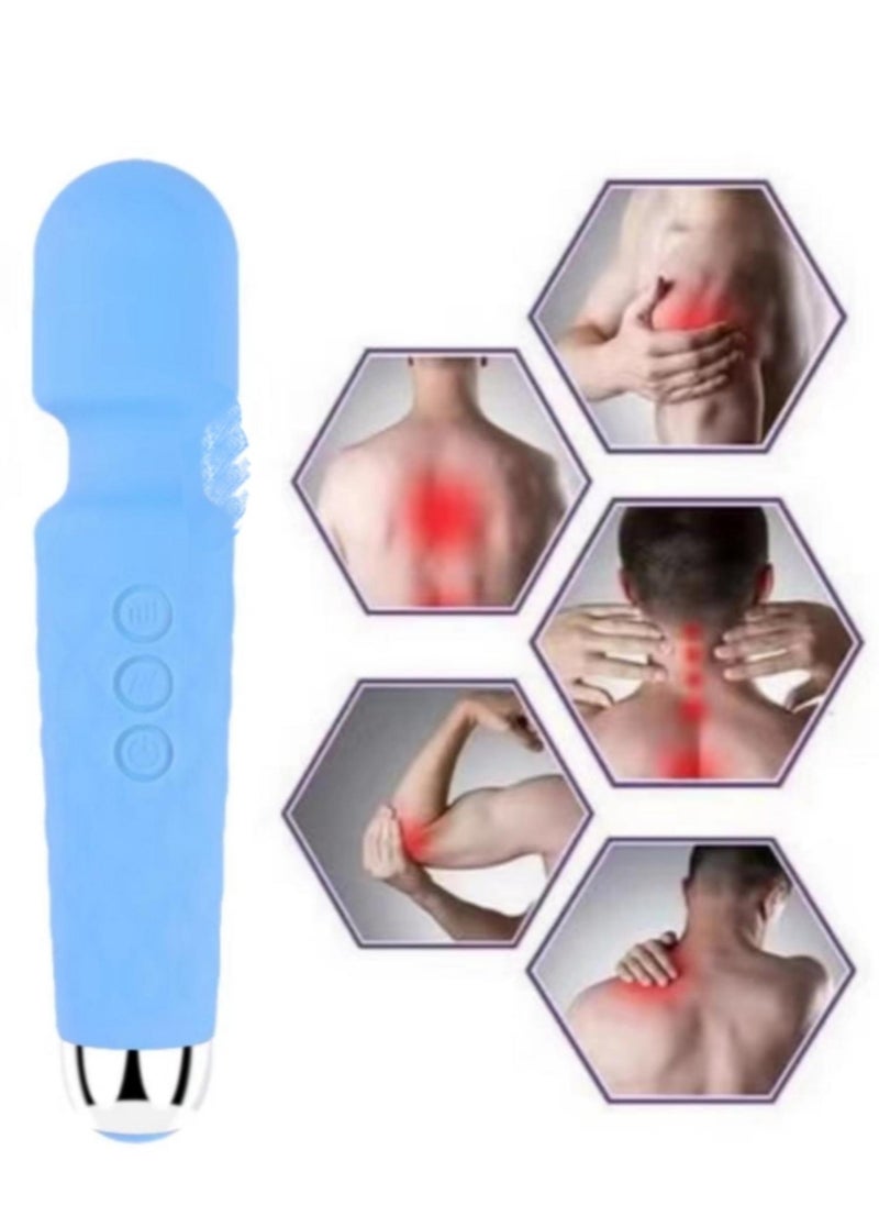 General Mini Massage Gun Tissues Muscle Massager Gun, Body Massager For Back Neck Pain Relief,Light Blue 