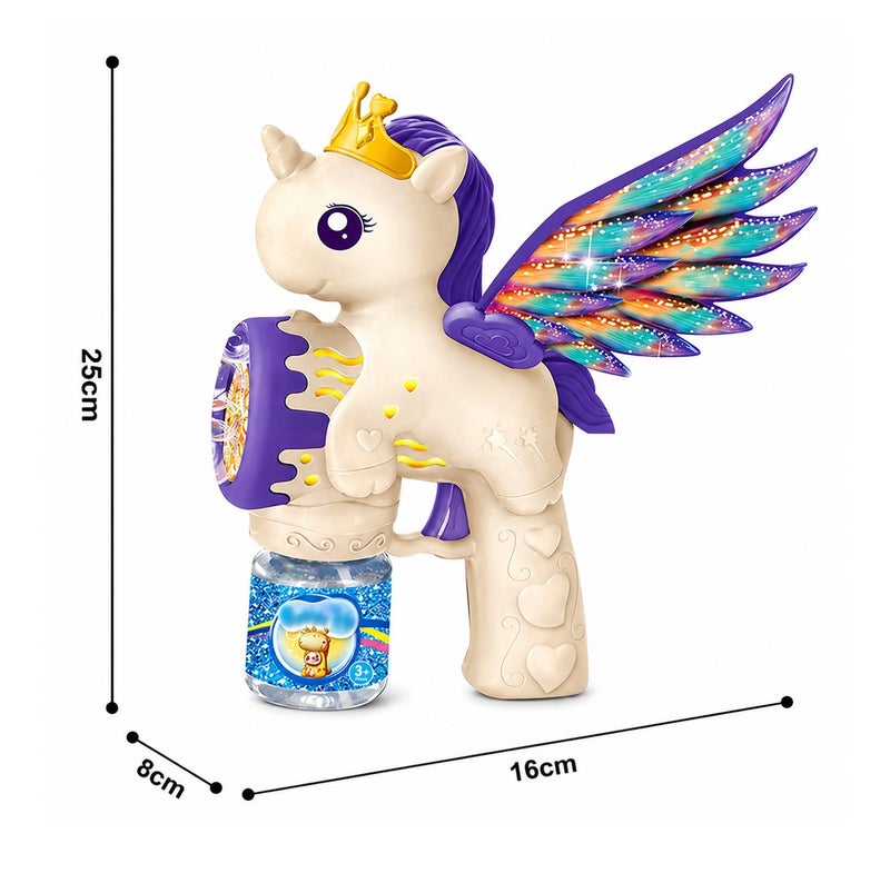 O2. Big Pegasus Bubble Gun with Wings – Includes 90ML Bubble Solution Bottle - Image 3