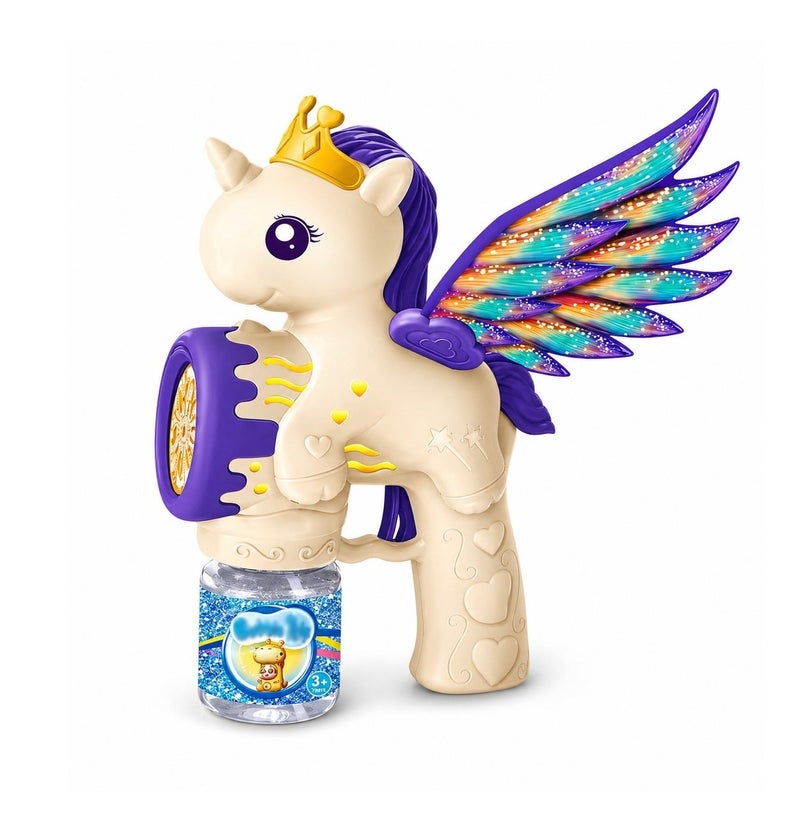 O2. Big Pegasus Bubble Gun with Wings – Includes 90ML Bubble Solution Bottle - Image 2