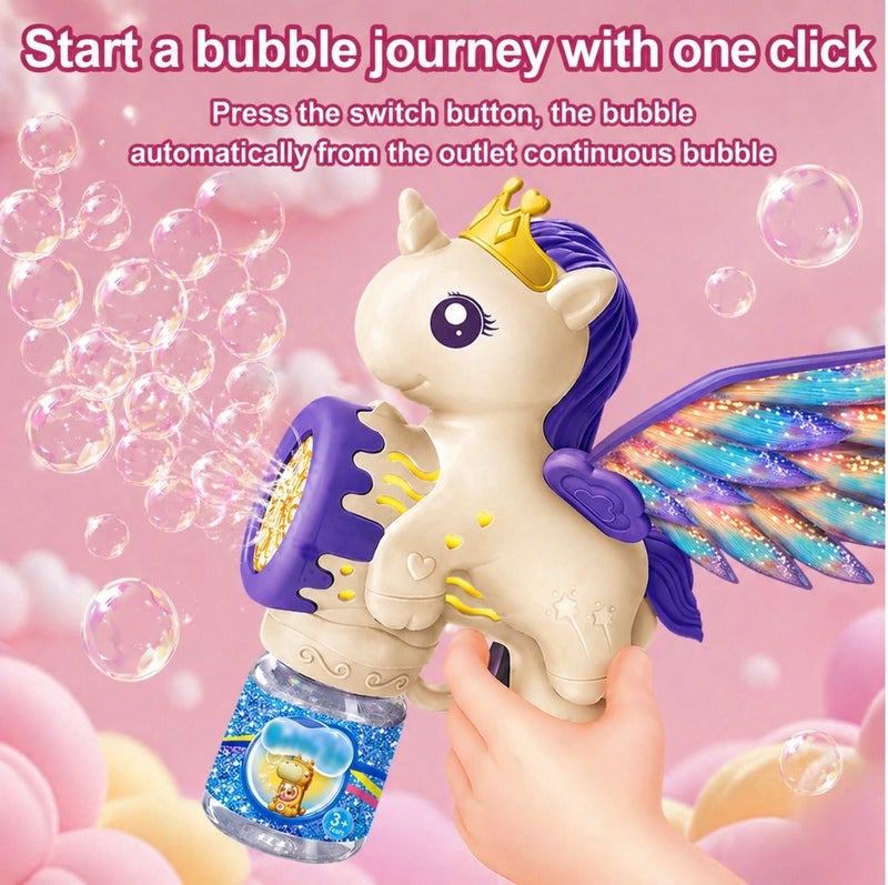 O2. Big Pegasus Bubble Gun with Wings – Includes 90ML Bubble Solution Bottle - Image 5