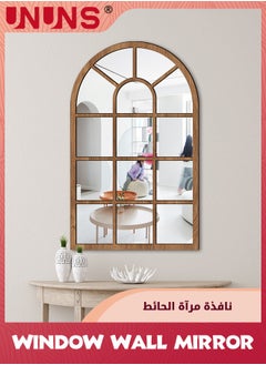 UNUNS Wall Mirror Window Decor,Mirrors Arched Farmhouse For Living Room Bedroom Entryway Bathroom Vanity  - Image 1