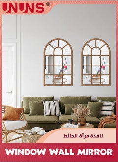 UNUNS Wall Mirror Window Decor,Mirrors Arched Farmhouse For Living Room Bedroom Entryway Bathroom Vanity  - Image 4