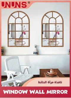 UNUNS Wall Mirror Window Decor,Mirrors Arched Farmhouse For Living Room Bedroom Entryway Bathroom Vanity  - Image 3
