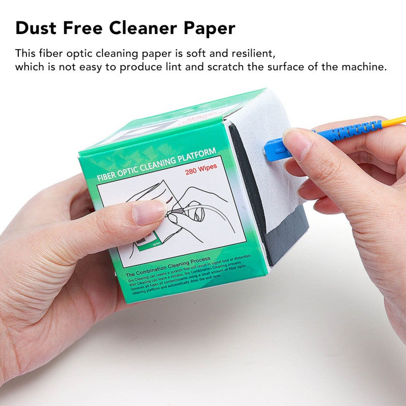 Fiber Optic Cleaning Wipe: 100-Pack Lint-Free Soft Texture - Excellent Water Absorption Scratch-Resistant Wipe for Bare Fiber Machine Cleaning, Wet Dry Use - Image 4