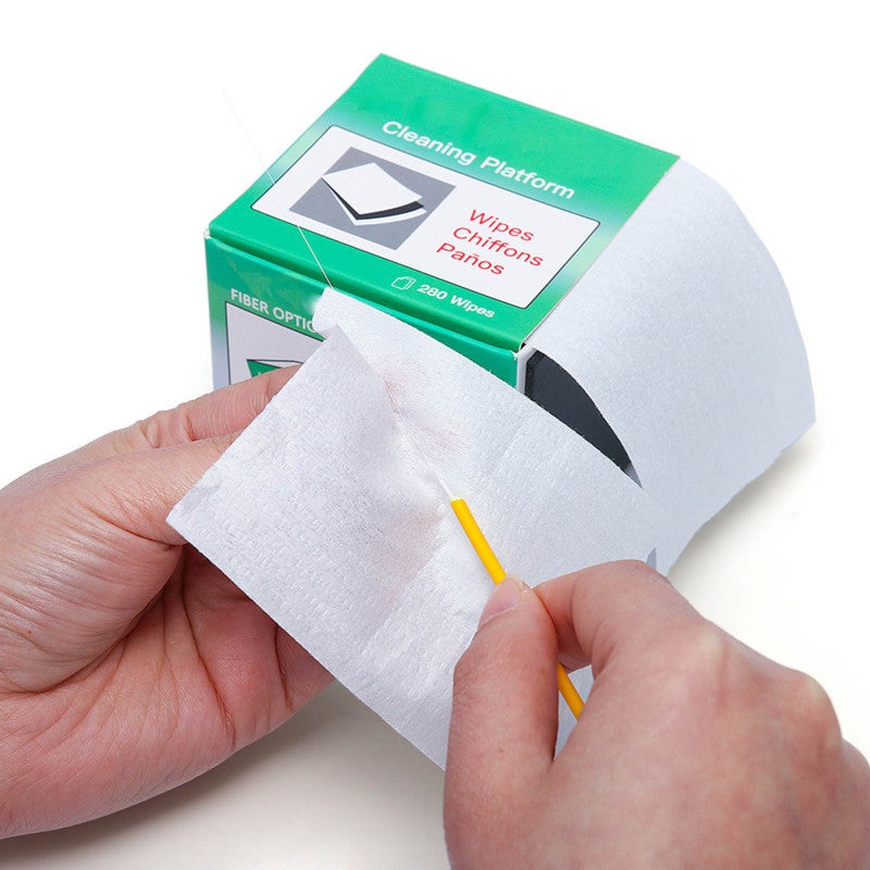 Fiber Optic Cleaning Wipe: 100-Pack Lint-Free Soft Texture - Excellent Water Absorption Scratch-Resistant Wipe for Bare Fiber Machine Cleaning, Wet Dry Use - Image 5