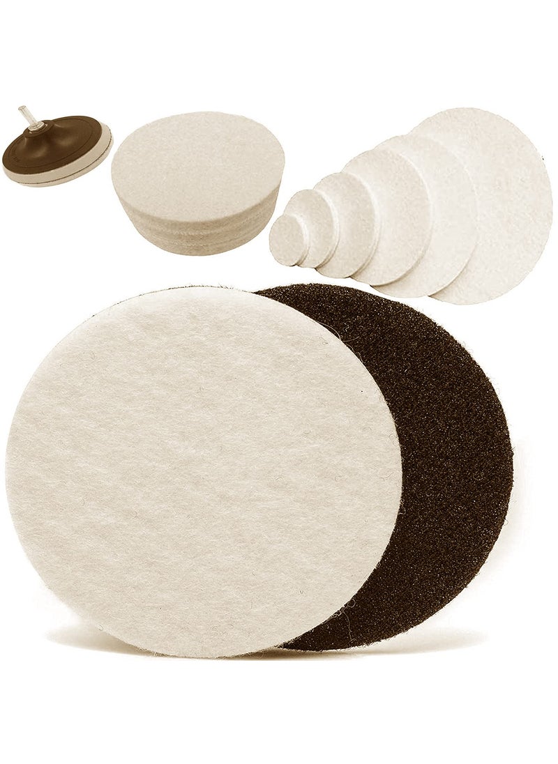 DIY Crafts DIY Crafts 1x, 4"inch Density Felt Pad Only, Density Felt Pad Only For Your Kit Polishing Drill Buffing Felt Pads Waxing Sealing Glaze Finishing Glass Scra (1x, 4"inch Density Felt Pad Only)  - Image 1