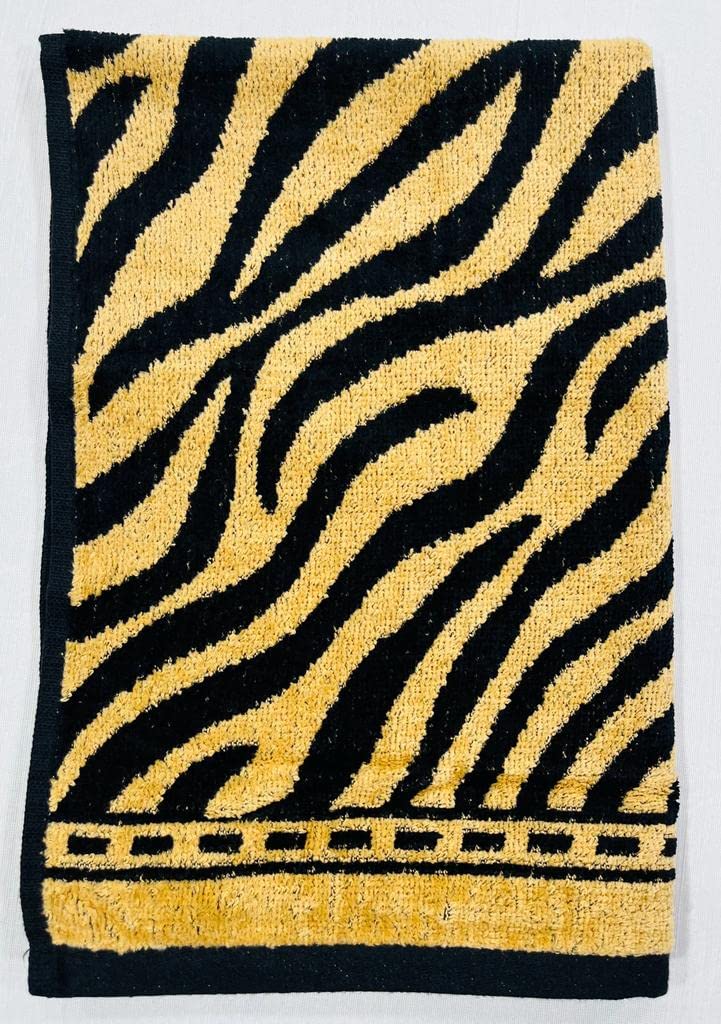 Bombay Dyeing Velour 500 GSM Tiger Printed 100% Cotton Super Soft Hand Towels. (2) - Image 1