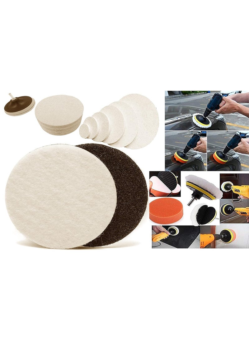 DIY Crafts DIY Crafts 1x, 4"inch Density Felt Pad Only, Density Felt Pad Only For Your Kit Polishing Drill Buffing Felt Pads Waxing Sealing Glaze Finishing Glass Scra (1x, 4"inch Density Felt Pad Only)  - Image 4
