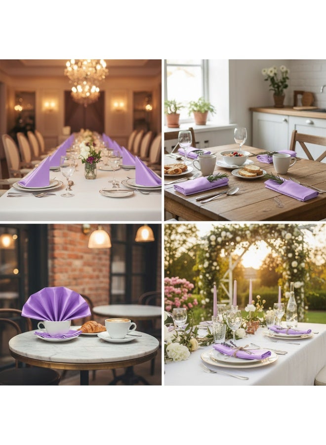 Y&D 15 Pieces Of Soft High Density Satin Napkin Cloth For Hotel Restaurant 43*43CM - Image 3