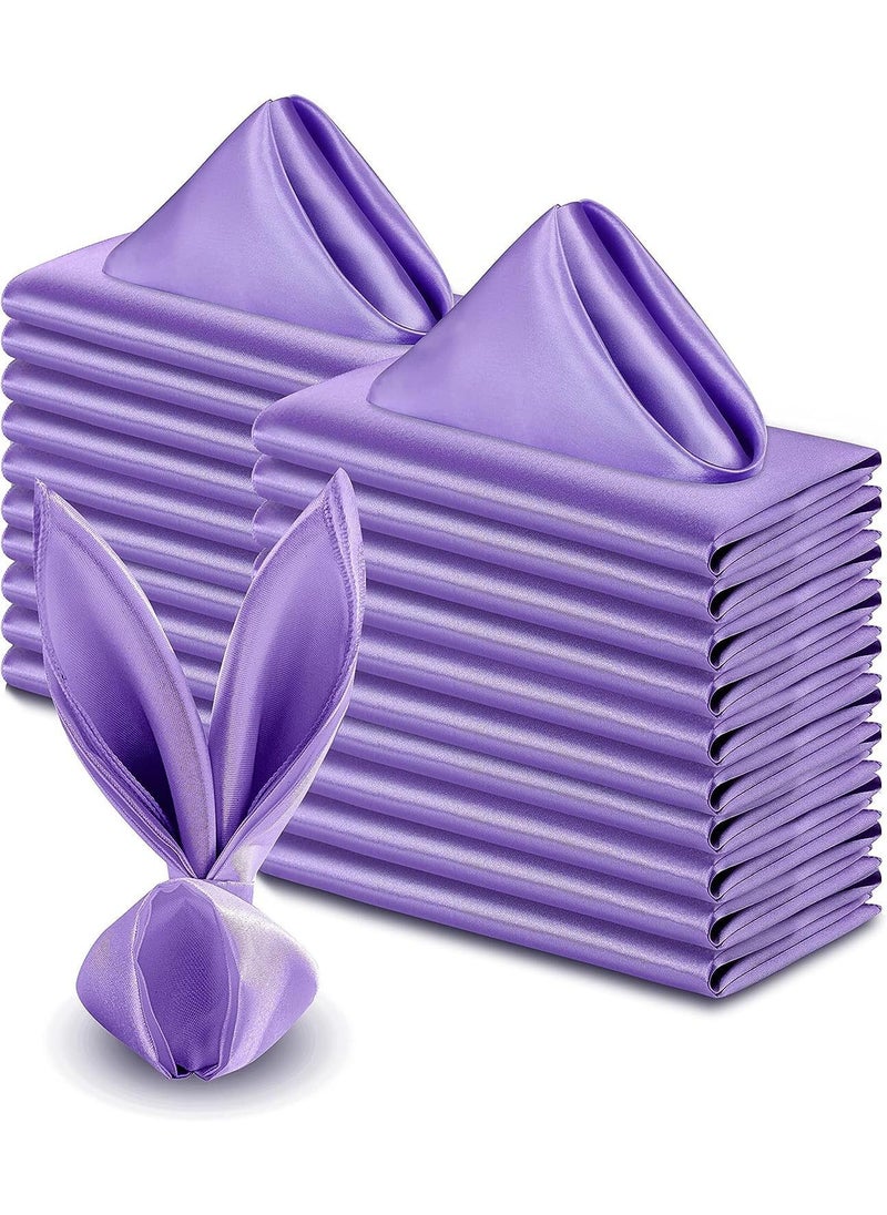 Y&D 15 Pieces Of Soft High Density Satin Napkin Cloth For Hotel Restaurant 43*43CM  - Image 2