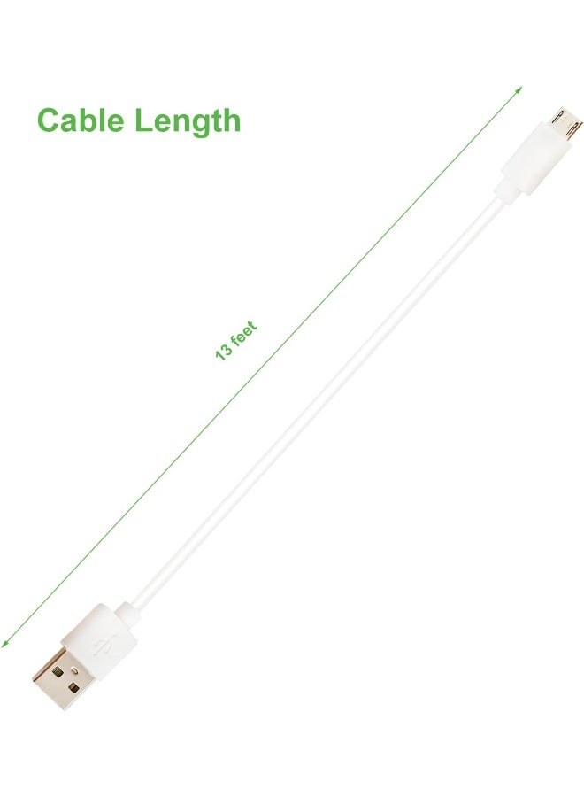 PDEEY كابل مراقبة الأطفال PDEEY، بديل لـ LBTech، Owlet، Infant Optics، eufy، Moonybaby، VAVA - كابل شاحن Micro USB بطول 13 قدم - Image 5