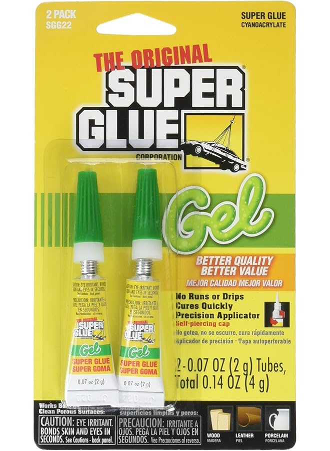 Super Glue The Original Sgg22 12 Thick Gel Tube Double Pack - Image 1