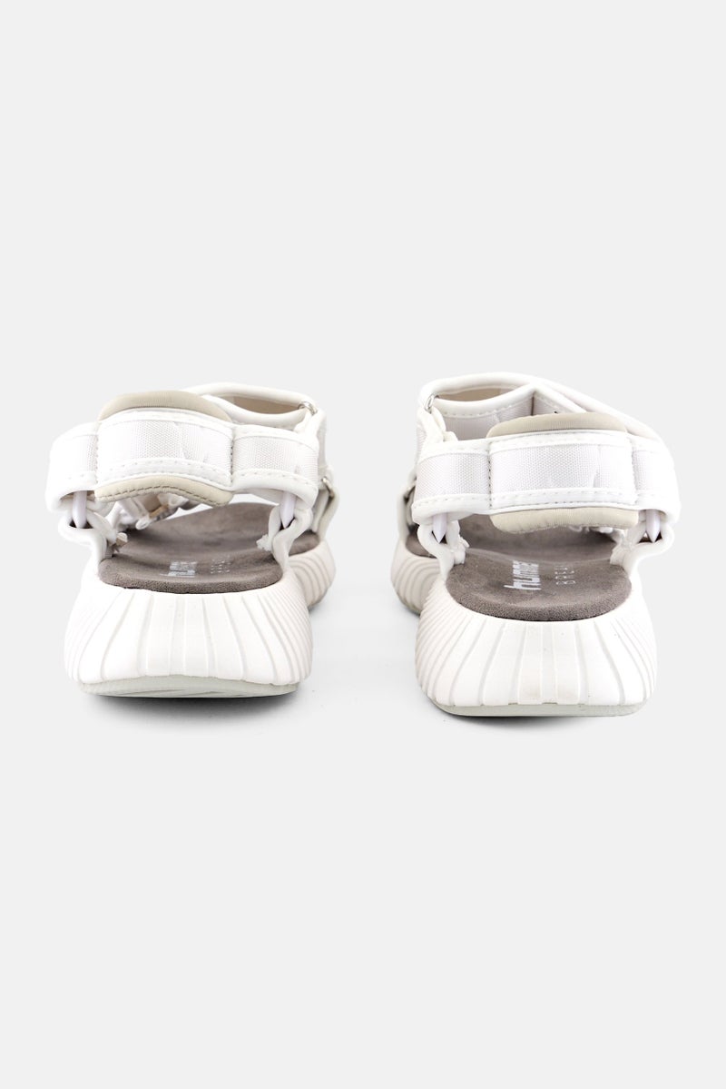 Hummel Kids Boy Open Trek Velcro Closer Sandals, White  - Image 2