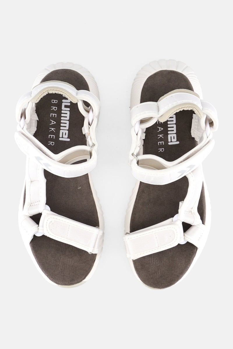 Hummel Kids Boy Open Trek Velcro Closer Sandals, White  - Image 3