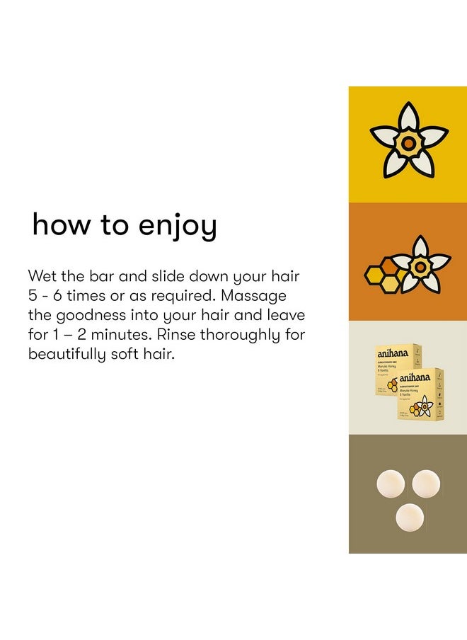 ANIHANA - ANIHANA Conditioner Bar for Regular Normal Hair Clean Purifying Natural Healthy Look and Shine Paraben Free Manuka Honey and Almond 2.1 oz - Image 1