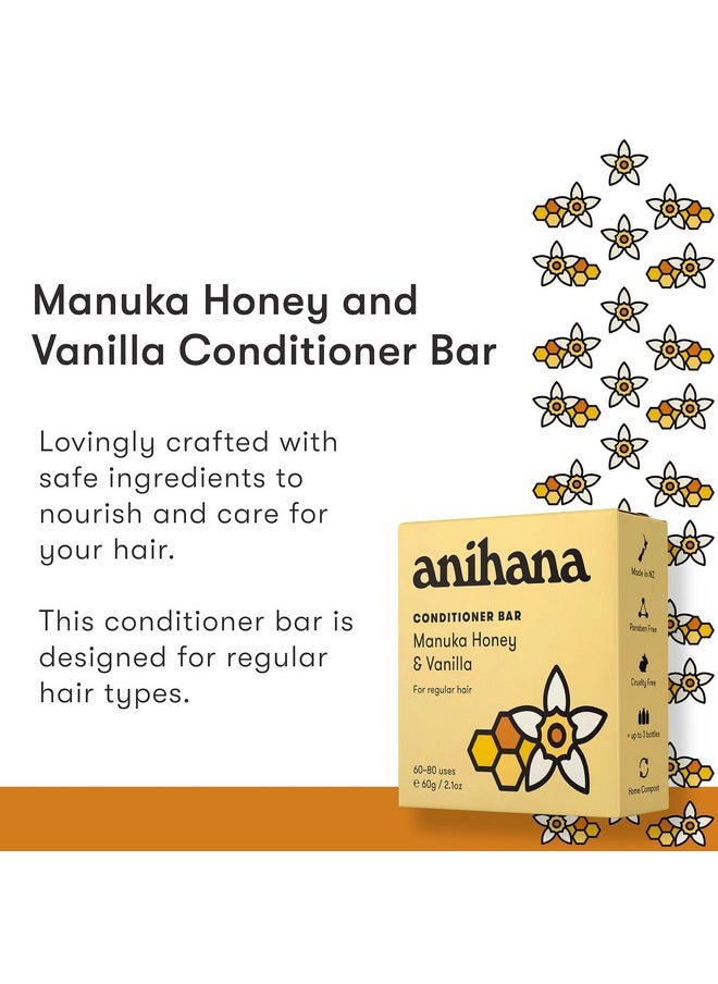 ANIHANA - ANIHANA Conditioner Bar for Regular Normal Hair Clean Purifying Natural Healthy Look and Shine Paraben Free Manuka Honey and Almond 2.1 oz - Image 1
