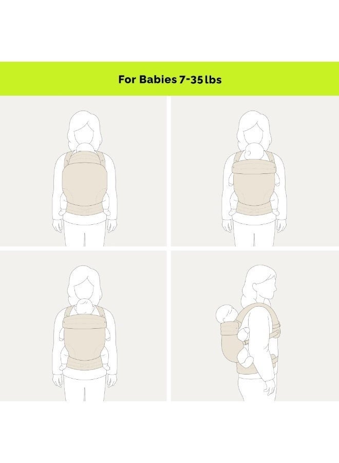 Adjustable Multifunction Baby Carrier With Dual Shoulder Support Khaki Houndstooth - Image 5