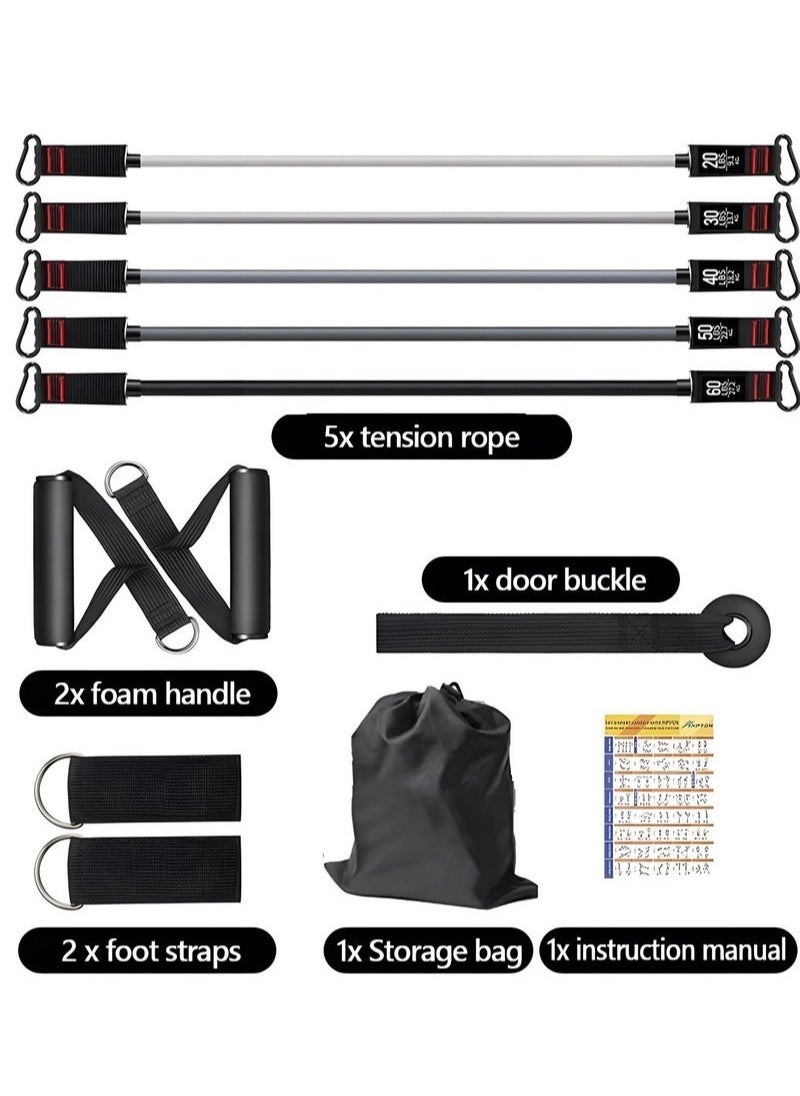 XiuWoo - Resistance Bands, Exercise Bands with Handles, Fitness Bands, for Heavy Resistance Training, Physical Therapy, Shape Body, Yoga, Home Workout Set, Resistance Bands for Working Out(100 lbs) - Image 1