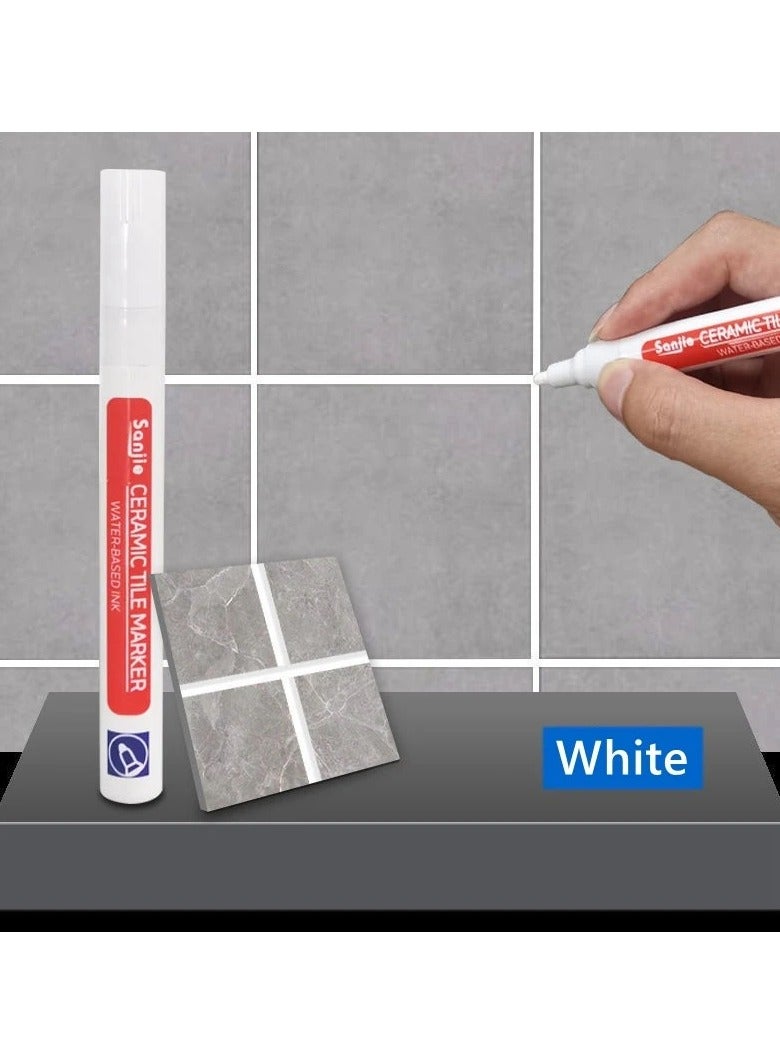 AROAQ White Waterproof Grout Marker Pen for Bathroom Wall and Floor Tile Seam Repair and Cleaning