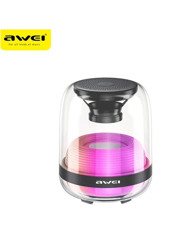 Awei - Awei Y386 Portable Speakers Waterproof And Colorful LED Light - Black - Image 1