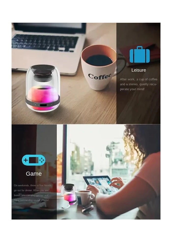 Awei - Awei Y386 Portable Speakers Waterproof And Colorful LED Light - Black - Image 1