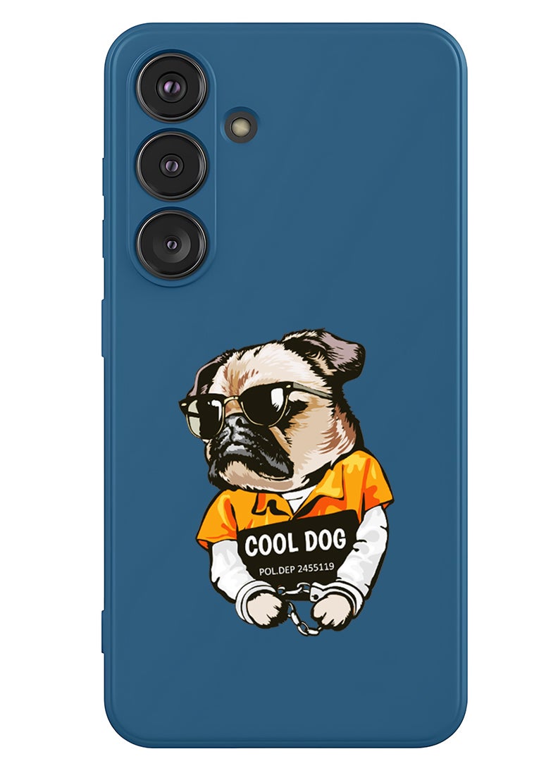 Theodor Protective Slim Fit Case Liquid Silicone Cover with Full Body Protection Anti-Scratch Shockproof Case For Samsung Galaxy S25 (Blue) - cool dog - Image 1