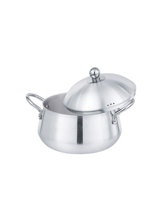 ULTIMAX Ultimax Metal Finish Belly 5 Pcs Set 2X6 With Durable Handles And Heavy Lids, Dishwasher & Ovensafe, Even Heat Distribution, Durable & Elegant Design, Suitable on Most Stoves, 18-26 cm  - Image 3