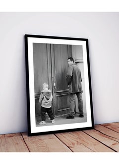 Spoil Your Wall Father & Son Bathroom Funny Design Wall Poster with Black Frame, Wall Arts Home Décor Photo Frames, 30x40 cm by Spoil Your Wall  - Image 2