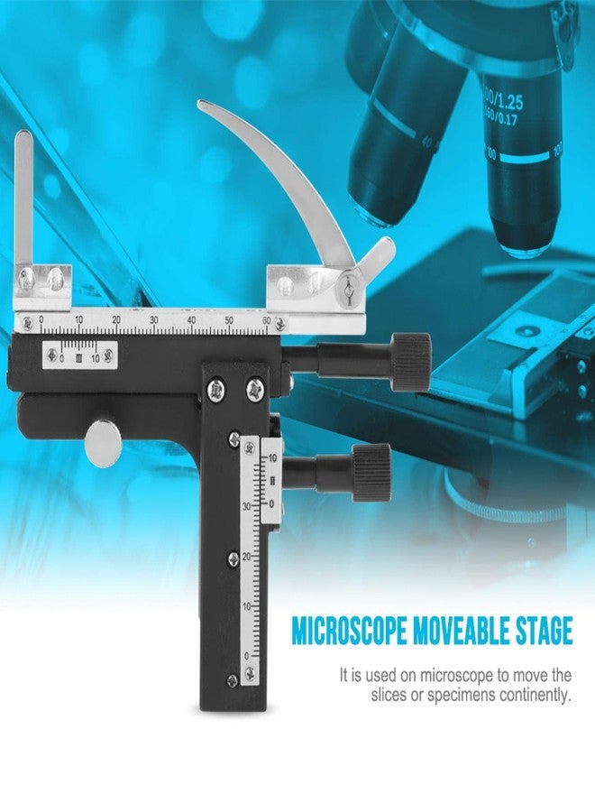 Heayzoki Microscope Moveable Stage,Professional Attachable Mechanical X-Y Moveable Stage Caliper with Scale,Microscope Accessories Movable Caliper Ruler,for Microscope,Great Replacement - Image 5