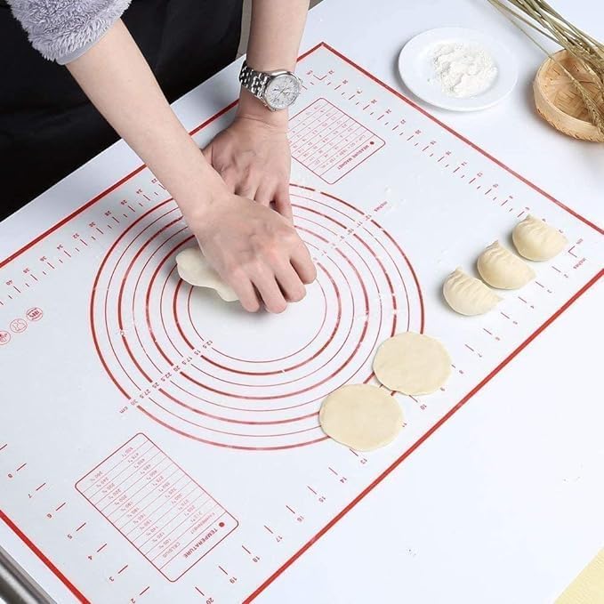 BBD kitchen shop Silicone Pastry Mat with Measurements Large 40Cm X 60Cm Baking Mat NonSlip BPA Free Fondant Mat Counter Mat Oven Liner Pie Crust Mat NonStick Dough mat Pastry Mat - Image 2
