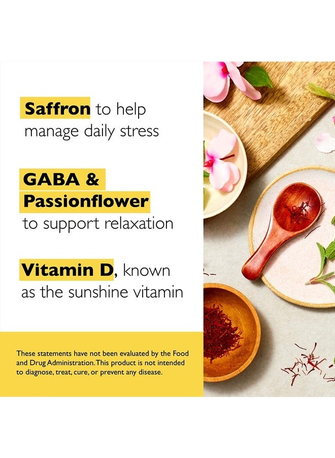 RESCUE Bach Plus Mood & Stress Support Gummies, Daytime Dietary Supplement with Passionflower, GABA, Saffron & Vitamin D, Natural Orange Flavor, Vegan & Gluten-Free, 60 Count  - Image 5