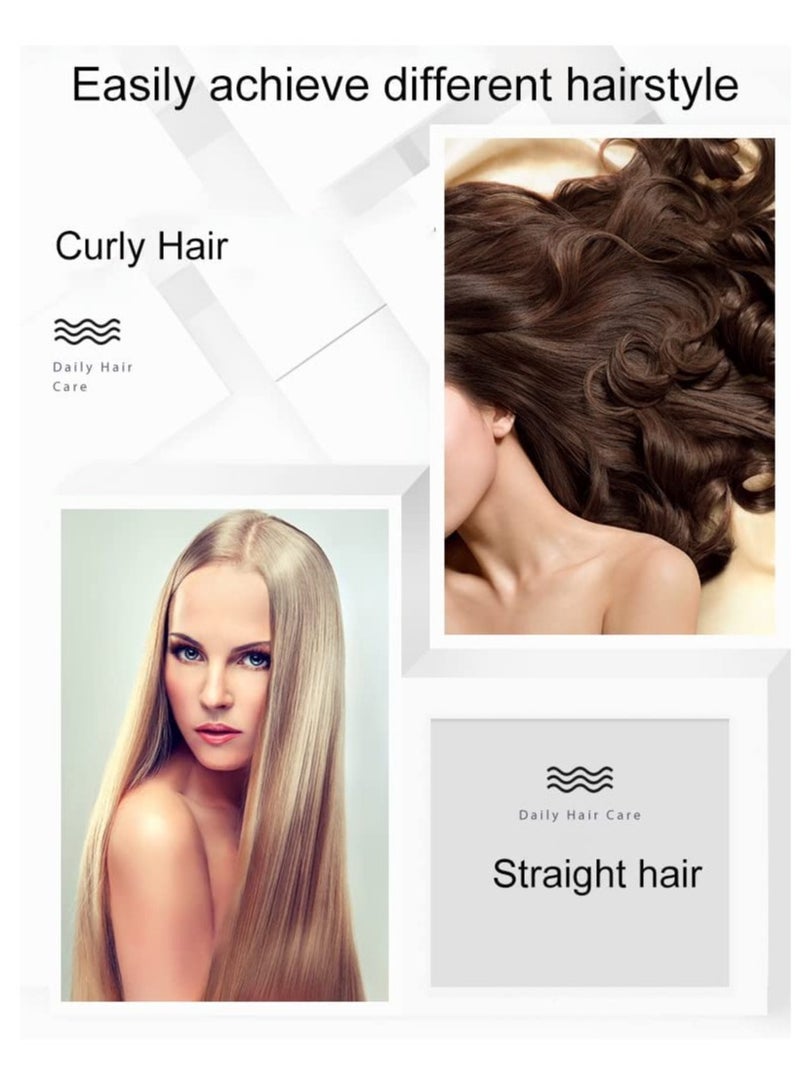 Hair straightener brush Electric Hot Comb Multifunctional Straight Hair Straightener Comb Negative Ion Anti-Scalding Styling Tool Straightening Brush (Red) - Image 4