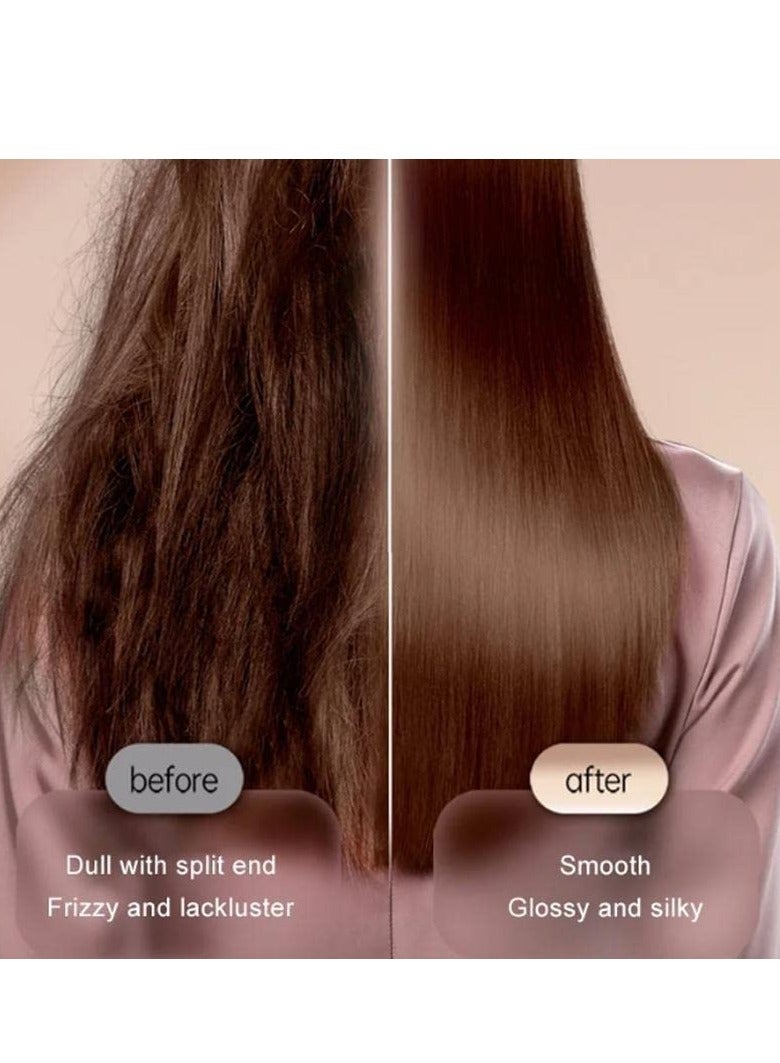 Hair straightener brush Electric Hot Comb Multifunctional Straight Hair Straightener Comb Negative Ion Anti-Scalding Styling Tool Straightening Brush (Red) - Image 3