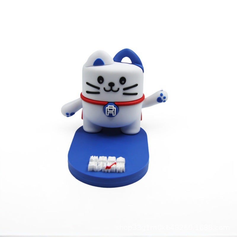 Heng Yi Customizable Cute Cartoon Phone Holder with 3D PVC Soft Silicone Figure - Unique Desktop Stand - Image 4