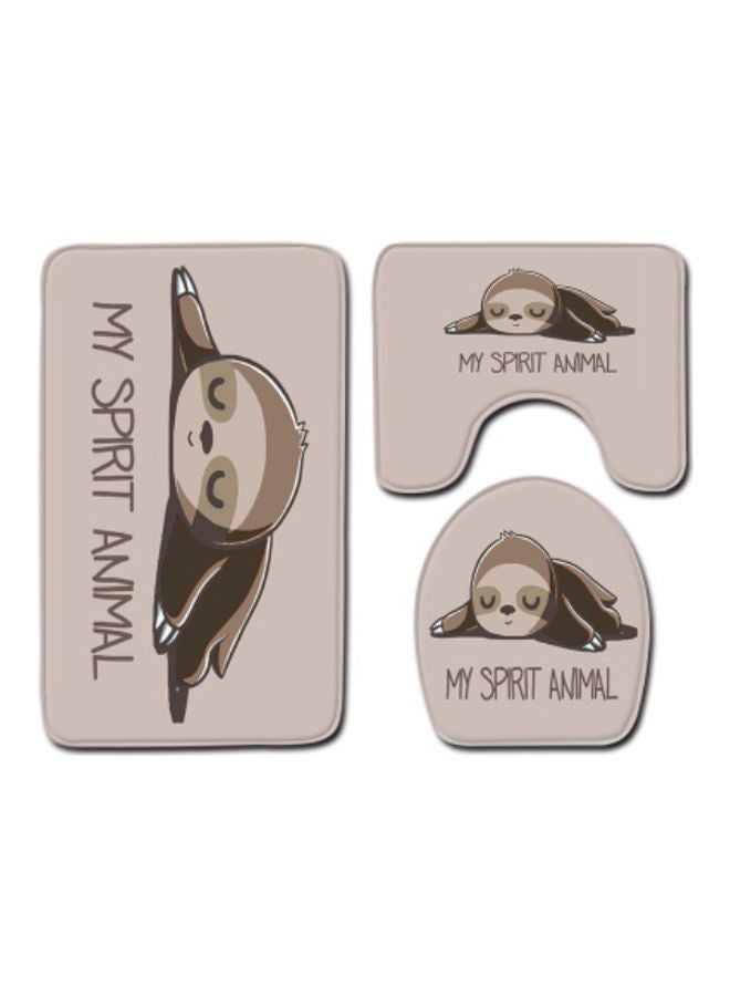 Beauenty 3-Piece Bath Mat Accessory Set multicolour 75x45cm