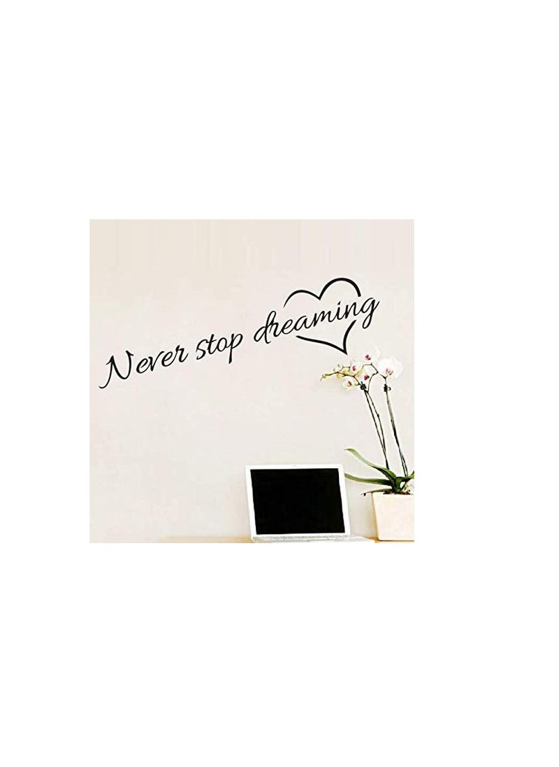 erorex Never stop dreaming wall sticker inspirational quotes wall art bedroom decorative stickers diy home decals mural art poster  - Image 3