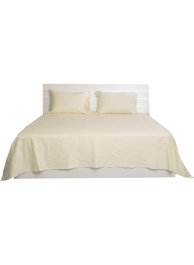 Bedding Zone King Bed Sheet Set - Cream - Image 2