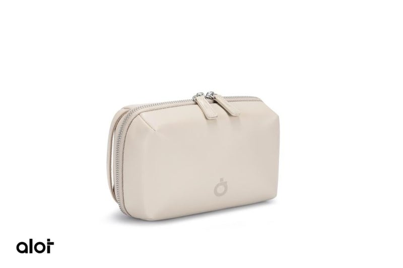 Alot Elegant Quilted Purse PU Leather Handbag with 1-Liter Capacity and Multiple Pockets for Daily Use - Beige - Image 3