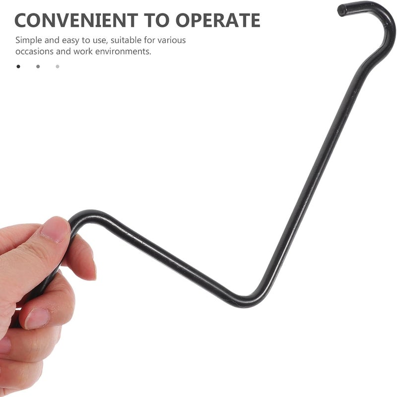 Trailer Jack Crank Handle Replacement Automotive Jack Accessories with Straight Hook Tool for Tire Lifting and Use - Image 4