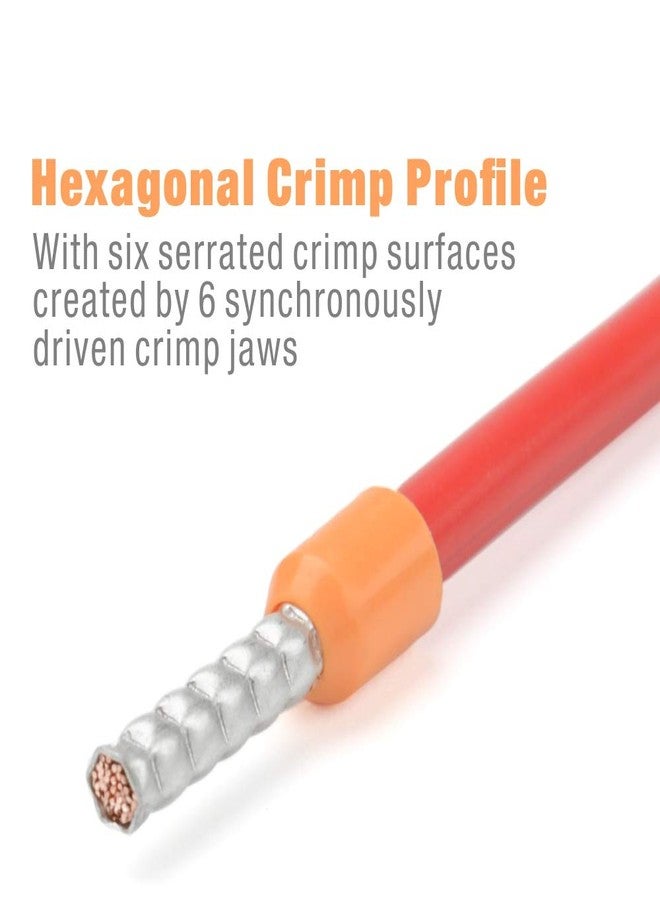 IWISS iCrimp Wire Ferrule Crimping Tool, Hexagonal Crimp Profile, Self-adjusting Wire End-sleeves Crimper for AWG23-10 Insulated Terminal & Non-insulated Ferrule - Image 3