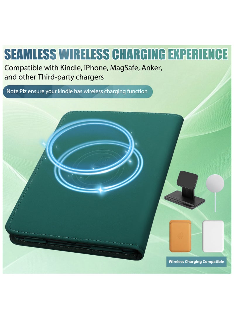 general Stand Case for 7" Kindle Paperwhite 12th Gen 2024 with Hand Strap - MagSafe Compatible, Works with Samsung/Belkin/Anker Wireless Charging Pad, Auto Sleep Wake  - Image 2