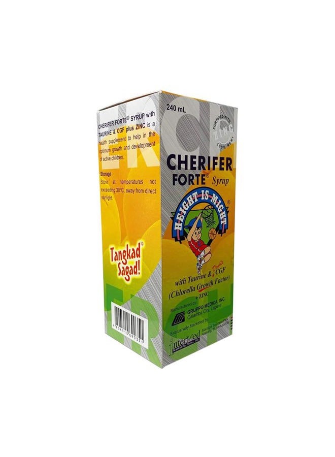 Cherifer شراب فورت معزز بالزنك مع التورين وعامل نمو الكلوريلا المزدوج بنكهة البرتقال 240 مل - Image 5