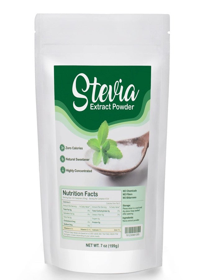 CCnutri Stevia Pure Stevia Powder 7oz(199g), Sweetener Premium Sugar Substitute-No Fillers, No Bitterness, Zero Calorie, Highly Concentrated - Image 1