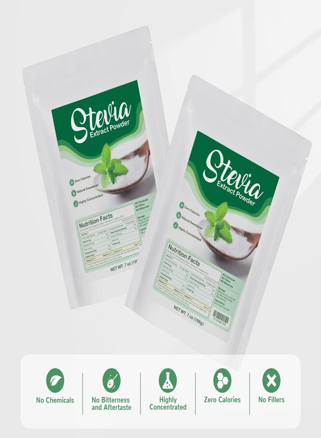 CCnutri Stevia Pure Stevia Powder 7oz(199g), Sweetener Premium Sugar Substitute-No Fillers, No Bitterness, Zero Calorie, Highly Concentrated - Image 2