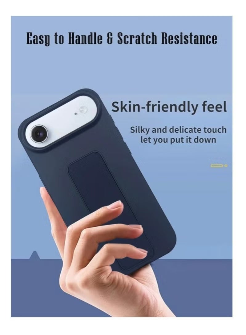 Mlbose Slim & Lightweight Apple iPhone 17 Air Case Cover with Built-In Magnetic Hand Grip – 3-in-1 Shock-Resistant TPU Protective Phone Case in Stylish Blue Featuring Secure Grip, Kickstand for Hands-Free Viewing & Full Access Cutouts – For iPhone 17 Air - Image 4