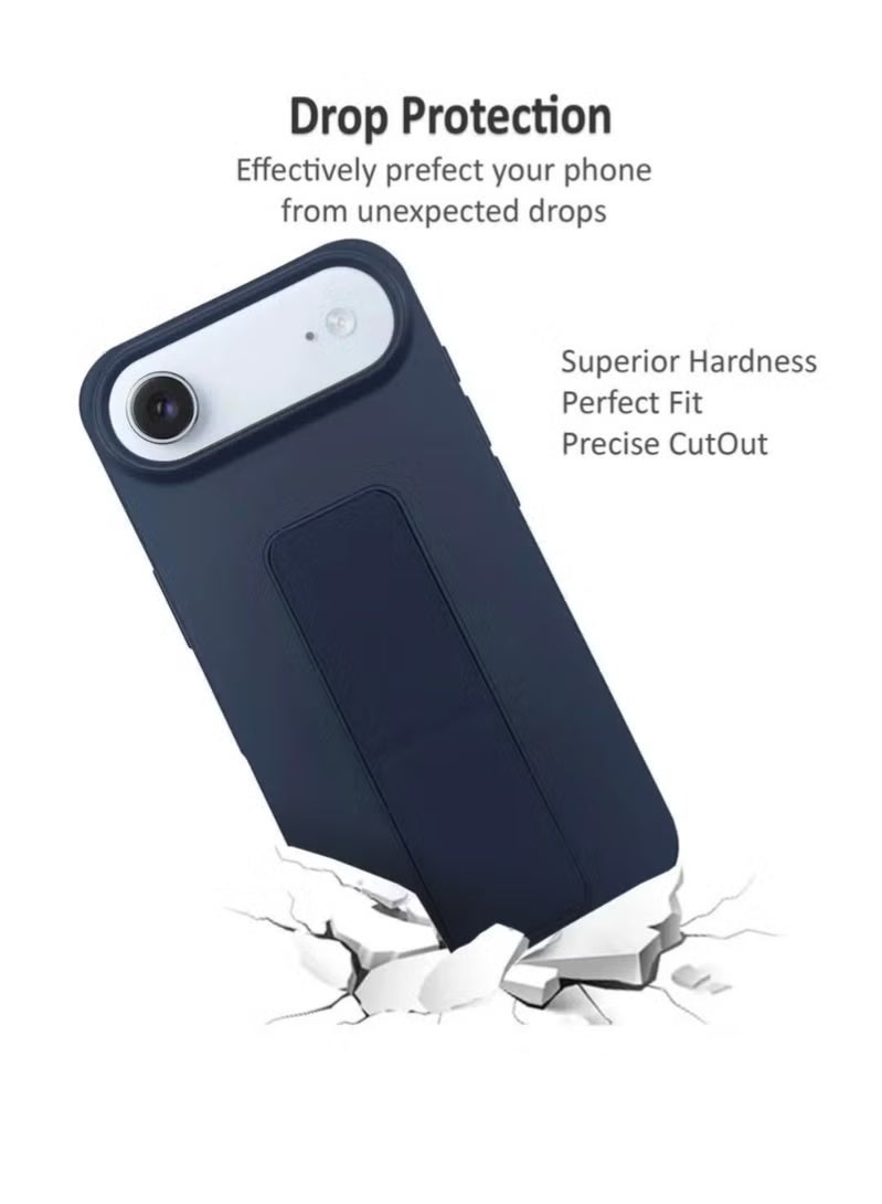 Mlbose Slim & Lightweight Apple iPhone 17 Air Case Cover with Built-In Magnetic Hand Grip – 3-in-1 Shock-Resistant TPU Protective Phone Case in Stylish Blue Featuring Secure Grip, Kickstand for Hands-Free Viewing & Full Access Cutouts – For iPhone 17 Air - Image 3