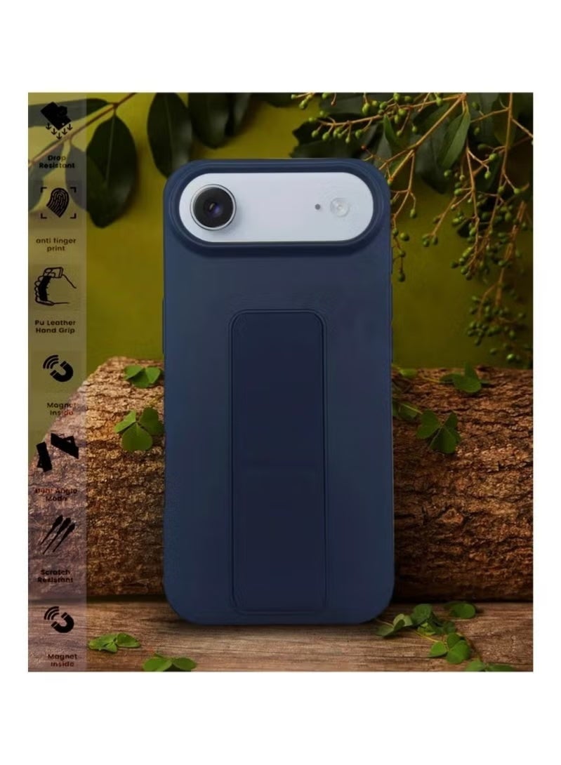 Mlbose Slim & Lightweight Apple iPhone 17 Air Case Cover with Built-In Magnetic Hand Grip – 3-in-1 Shock-Resistant TPU Protective Phone Case in Stylish Blue Featuring Secure Grip, Kickstand for Hands-Free Viewing & Full Access Cutouts – For iPhone 17 Air - Image 5