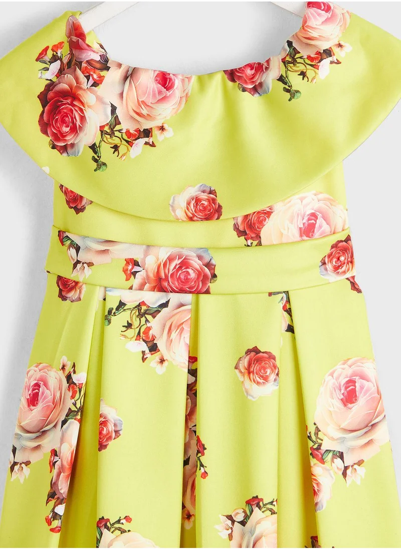 Little Golden Apple Kids Floral Print Dress