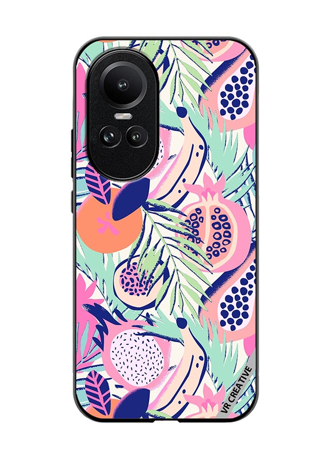 VR CREATIVE Protective Case Cover For Oppo Reno 10 Abstract Dragon Fruit Design Multicolour - Image 1